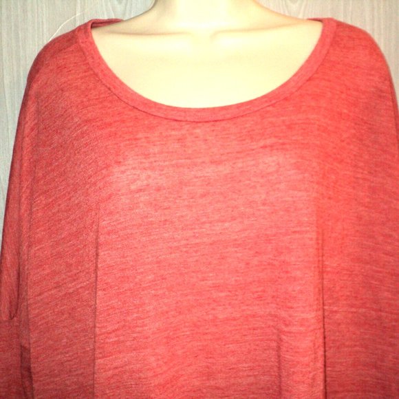 Old Navy Women's Top Size XL Muted Heathered Red-Rust 3/4 Sleeves Round Neckline - Picture 2 of 5